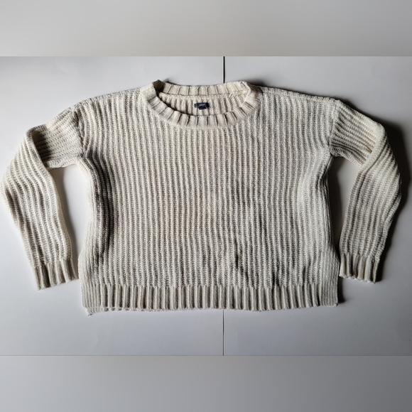 Aerie Crean Chenille Knit Textured Long Sleeve Pullover Sweater - Picture 1 of 10